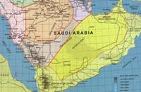 Map of The kingdom of Saudi Arabia 
